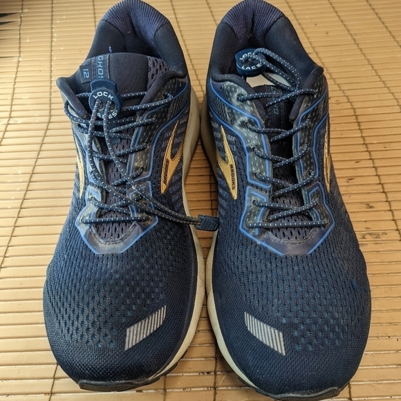 Men\'s Brooks Ghost 12 Running Shoes Sneakers Blue - Size 12. Speed Lock Laces. N